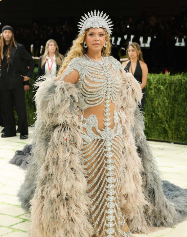 2026 met gala Skeleton Gown by Olivier Rousteing 